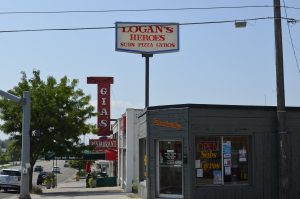 Row of restaurants on Logan's main steet